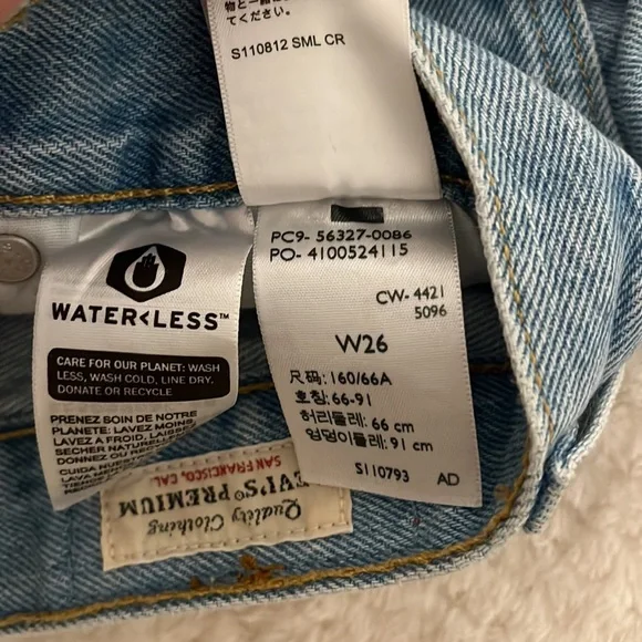 Levi’s 501 High Rise Denim Shorts Size Women’s 26 - Picture 3 of 5